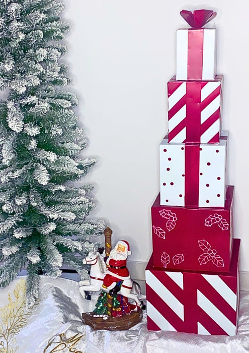 Christmas Present Box XL
Product description:
Measurements: - 26,5 x26,5x92 cm
Quantity:- 1 
Color:- Red
- White