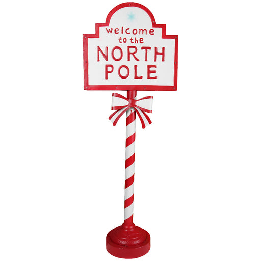 The North Pole Sign Led
Product description:
Measurements: - 45,5x23,5x120 cm
Quantity:- 1 
Function:-  Led
Color: - Red
- White